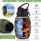 Collapsible Travel Water Bottle18oz, Reuseable Silicone Foldable Water Bottles for Gym Camping Hiking, Portable Leak Proof Sports Water Bottle with rugby Carabiner (Green)