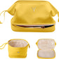 Birthday Presents for Women, Initial Makeup Bag, Travel Gifts, Personalized Bags, Waterproof Double Layer Cosmetic Bag, PU Leather Makeup Bags Letter Travel Toiletry Bag, Friend Gifts