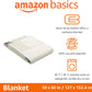 Amazon Basics Room Decor Throw Blanket, Lightweight and Cozy in Polyester, Ivory With Blue Cross-check Pattern, 50"x 60"