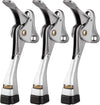 GroTheory 3 Pack Door Stoppers, 4 inch Kickdown Door Stops, Heavy Duty Door Stoppers for Bottom of Door, Adjustable Metal Door Kick Stand Floor and Release