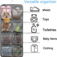Dual-Sided Hanging Closet Organizer for Socks Underwear Bra Kids Storage Organizer for Baby Clothes Toddler Shoes with 26 Pockets (Grey-Mesh Pockets)