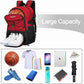 LARIPOP Basketball Bag, Sports Backpack with Ball Holder & Shoe Compartment, Water Resistant Gym Bag for Soccer Volleyball Travel