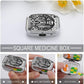 Metal 2 Compartment Pill Organizer Travel Friendly Portable Compact Pill Box Cute Pill Case to Hold Vitamins,Fish Oil,Supplements,Meds,Tablet for Purse,Pocket. (Last)