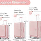 3 Piece Luggage Set 100% PC Hardshell, Front Opening Expandable Suitcase (20/24/28) with Laptop Compartment & Free Custom PVC Covers, Trunk Style Lightweight Spinner Wheels TSA Lock (Pink)