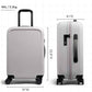 Bellroy Transit Carry-On Large (46L carry-on luggage, with hard shell and removable packing cells) - Chalk