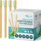 12 Pack Disposable Bamboo Toothbrushes with Toothpaste Built in - Prepasted Toothbrushes Individually Wrapped - Single Use Waterless Tooth Brush with Soft Bristles for Hotel, Camping, Travel