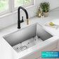 KRAUS Standart PRO 28-inch 16 Gauge Undermount Single Bowl Stainless Steel Kitchen Sink, KHU100-28