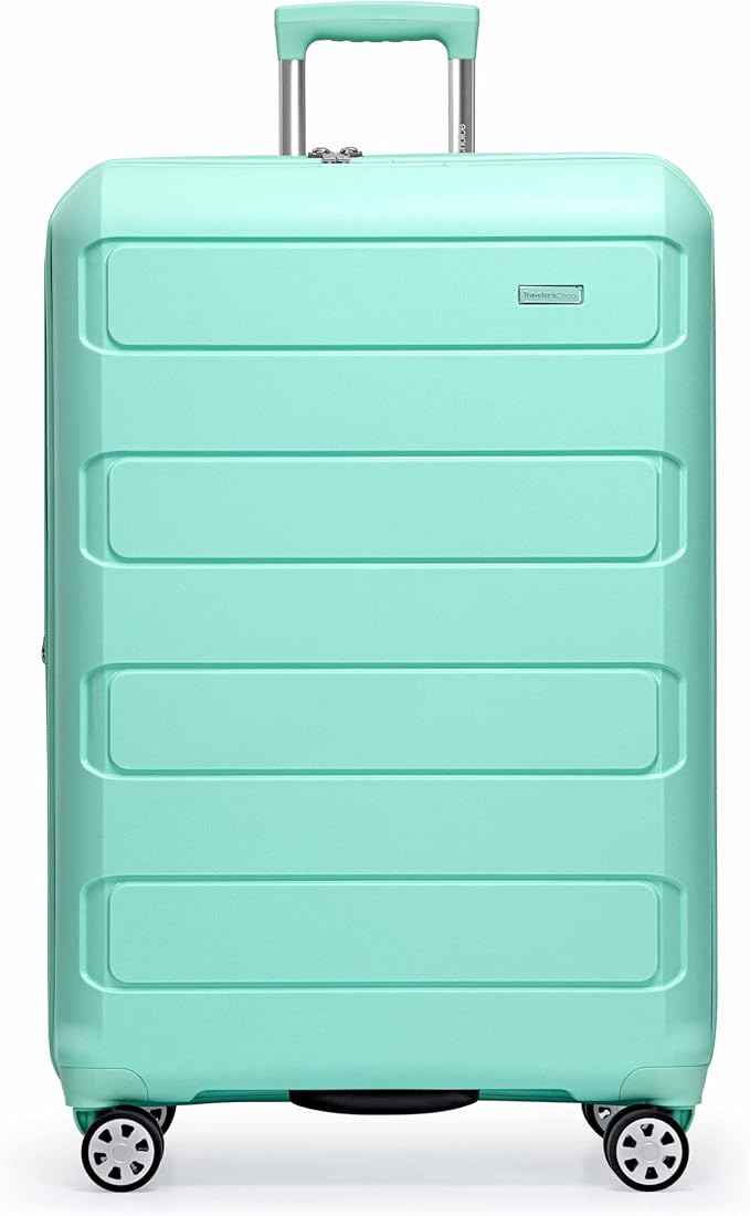 Traveler's Choice Pagosa Hardshell Expandable Luggage with Spinner Wheels, Mint, 30-Inch Large