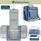 PAVILIA Extra Large Toiletry Bag Travel Bag for Women Men, Hanging Cosmetic Organizer, Water Resistant Makeup Bag for Accessories Toiletries, Travel Essentials Kit (Stripe Navy)