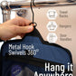 D&D Hanging Travel Toiletry Bag for Men and Women – Extra Large Hanging Shower Bag Toiletries Organizer Kit with 10 Compartments, Quality Zippers, XXL Metal Swivel Hook, Water-Resistant Nylon