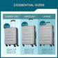 American Tourister Westridge Hardside Luggage Set with Spinner Wheels, Silver, 3PC SET (CO/M/L)