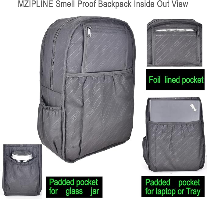 Backpack Bag With TSA Lock & Key-Smell Proof Daypack bag for Men & Women Travel