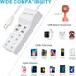 USB Charging Station with 12 Port USB Power Strip Fast Charging for Multiple Devices Compatible with Cell Phones Tablets Laptops (XHK-4U8C)