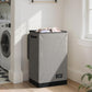 SOLEDI Laundry Hamper with Lid 90L Large & Tall Collapsible Laundry Basket, Clothes Hamper with Bag Removable Easy to Carry, Dirty Hampers for Bedroom, Bathroom, Dorm, College, Grey