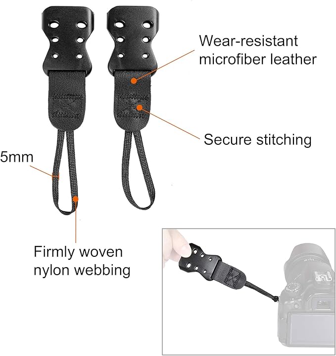 Vigorport Camera Harness Strap,Cross Shoulder Quick Release Straps for Binoculars, Rangefinders,Harness Strap Compatible with Canon, Nikon, Sony and DSLR SLR Cameras-Black