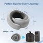 Neck Pillow for Traveling,Travel Neck Pillow for Airplanes,Portable,Smooth & Cooling Fabric,100% Pure Memory Foam,Neck Pain Relief with Breathable 360º Ergonomic Support for Long Flight(Gray)