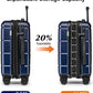 KYME Hardside Expandable Carry On Luggage 22x14x9 Airline Approved 20 Inch Hardshell Carry On Suitcase with Wheels TSA Lock Small Travel Rolling Luggage with Cup Holder for Women Men Navy