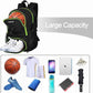 LARIPOP Basketball Bag, Sports Backpack with Ball Holder & Shoe Compartment, Water Resistant Gym Bag for Soccer Volleyball Travel