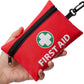 General Medi Mini First Aid Kit, 150 Piece Small First Aid Kit - Includes Emergency Foil Blanket, Scissors for Travel, Home, Office, Vehicle, Camping, Workplace & Outdoor (Red)