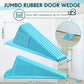 Frienda 2 Pcs Jumbo Door Stoppers Heavy Duty Door Stopper Tall up to 2inch Tall Wedge TPR Large Wedge Stackable Big Rubber Doorstop for Hotel Carpet Hardwood Concrete and Tile (Blue)