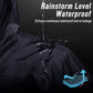 Mens Long Hooded Safety Rain Jacket Waterproof Emergency Raincoat Poncho
