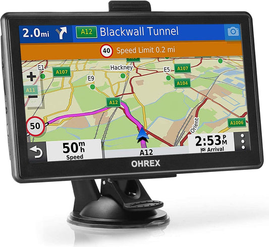 OHREX N800 GPS Navigator for Car with Bluetooth, 7” Truck GPS Commercial Drivers, 2025 Maps (Free Lifetime Updates), Semi Trucker GPS Navigation Systems, Custom Truck Routing