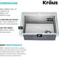 KRAUS Fairlane 25-inch Drop In/Top Mount Single Bowl 18-Gauge Stainless Steel Kitchen Sink, KHT641-25