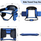 Kids Travel Tray, Travel Tray For Kids Car Seat, Toddler Road Trip Essentials With Drawing Kit, Carseat Tray For Kids Travel, Travel Activities Road Trip Must Haves For Kids (Navy Blue)