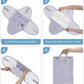 WANDF 7 Set Compression Packing Cubes for Travel, Shirt Folder for Wrinkle-Free, Suitcase Organizer Bags Set for Carry-On Checked Luggage Duffle Bag Women Men(Gray-blue)