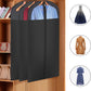Univivi Long Garment Bags for Hanging Clothes, 54" Dress Bags for Gowns Long for Closet Storage with Large Visible Window for Long Suits, Coats, Dresses, 6 Pack, Black