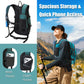 Hydration Backpack Pack with 2L Water Bladder 18L Hiking Backpack Women Men Lightweight Hydropack Insulated Daypack for Biking, Running, Festival - Roamly