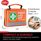 General Medi First Aid Kit - 150 Pieces Small Compact First Aid Kit Bag - Includes Instant Cold Pack, Emergency Blanket for Travel, Home, Office, Vehicle, Camping（Orange）