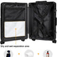 Zipperless Luggage, Polycarbonate Aluminum Hard Shell, Expandable Carry-On Suitcase with Spinner Wheels, Hard Shell Suitcase, 24 Inch Cabin - Roamly