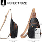 7L Sling Bag for Women Men Leather Small Sling Backpack Daypack Anti Theft Fanny Pack Crossbody Purse Travel