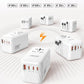 LENCENT International Travel Adapter, 120W GaN Universal Fast Charger with 3 PD3.0 Type C+1 QC USB A, All in One Power Adaptor for iPhones,Laptops, Worldwide Plug Adapter for EU/USA/UK/AU, White