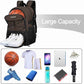LARIPOP Basketball Bag, Sports Backpack with Ball Holder & Shoe Compartment, Water Resistant Gym Bag for Soccer Volleyball Travel