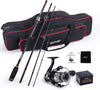 Goture Spinning Fishing Rod & Reel Combo with Carrier Bag,6.6-9FT,Spin Reels, Lures Kit, Pliers, Braided Line, Fish Gripper, Carbon Fiber Freshwater Fishing Rod Full Kit for Starter