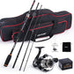 Goture Spinning Fishing Rod & Reel Combo with Carrier Bag,6.6-9FT,Spin Reels, Lures Kit, Pliers, Braided Line, Fish Gripper, Carbon Fiber Freshwater Fishing Rod Full Kit for Starter