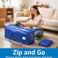 6 Pack Heavy Duty Moving Bags with Padded Wrap Around Handles-Strengthened Zipper Extra Large Storage Totes for Dorm College Clothes Blue
