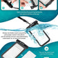 Hiearcool Waterproof Phone Pouch, Waterproof Beach Bag Compatible for iPhone 16 15 14 13 Pro Max, IPX8 Cellphone Travel Essentials for Beach -Black & Sky Blue-2Pack