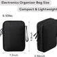 DDgro Travel Electronics Organizer Pouch Bag for Tech Gadgets & Airplane Accessories, for Cables/Cords & Chargers/iPad Mini (Large, Black)