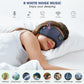 MUSICOZY White Noise Bluetooth Sleep Mask with 8 Soothing Sounds & 3D Wireless Sleep Headphones, Bluetooth Sleeping Headphones for Yoga Travel Office Relaxation, Tech Gadgets Gifts, Gray