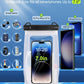 IPX8 Waterproof Phone Pouch Floating, [Expandable Space] Waterproof Bag, Cell Phone Dry Bag with Adjustable Lanyard for iPhone Samsung Google Up to 7.0" White
