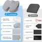 TushGuard Office/Car Seat Cushion, Non-Slip Sciatica & Back Coccyx Tailbone Pain Relief Chair Pad, Memory Foam Butt Pillow for Computer Desk, Wheelchair, Driving (Light Grey, X-Large)