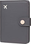 ZOPPEN Passport Holder Women, Passport Cover Travel Wallet Rfid Blocking Passport Wallet Cover Case Travel Essentials Document Organizer, Dark Grey