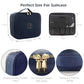 MOMIRA Travel Makeup Bag Cosmetic Bag Makeup Organizer Bag with Lighted Mirror, Adjustable Brightness in 3 Color Scenarios, Waterproof Makeup Train Case, Gift for Women - Royal Blue