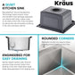 KRAUS Fairlane 15-inch Drop In/Top Mount Single Bowl 18-Gauge Stainless Steel Kitchen Bar Sink, KHT631-15
