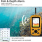 Fish Finder Portable Wireless Sonar & Radio Sensor Depth Finder with Fish Size, Water Temperature, Bottom Contour, Color LED Display Black/White Model fit for Boats Kayaks Fishing