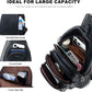 10L Crossbody Sling Bag for Women Men Anti Theft Cross Body Fanny Pack Belt Bag Purse Gifts for Women Faux Leather, Black