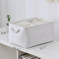 TheWarmHome Storage Basket for Gifts Empty - X Large - 3 Pack 17.7L×13.8W×9.8H in Collapsible Storage Bin for Shelves, Toy Box Storage for Gifts Book Laundry (White)